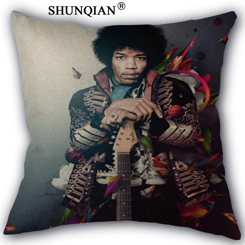 

jimi Pillowcase Custom Cotton Linen Square Decorative Pillow Cases Cover Zippered 45x45cm one side