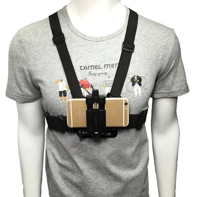 US $11.12 Universal Cell Phone Chest Mount Harness Strap Holder Mobile Phone Clip for Smartphone POV Video Ou