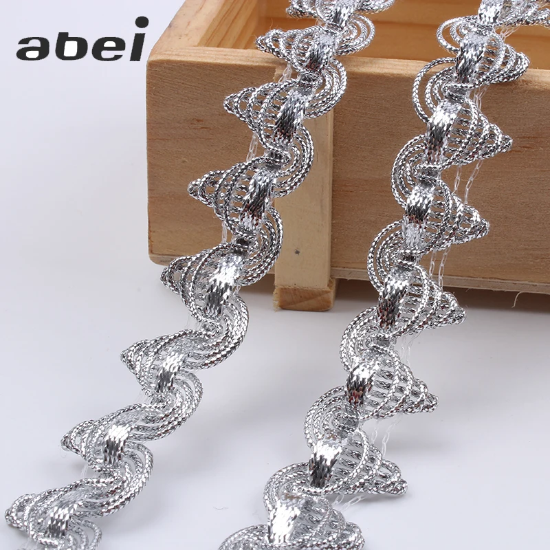 Lace Ribbon 10yards/lot 1.8cm Crocheted Silver Lace Ribbon Tape diy Wedding Cosplay Clothes Sewing fabric Handmade Headwear Accessory lace ribbon,lace sewing supplies,lace sewing accessories,lace garment accessories,lace accessories,lace hair accessories,lace decoration