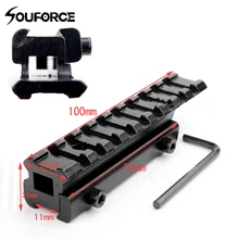 Удлинительное рельсовое Крепление 11 мм до 20 мм ласточкин хвост для ткацкого рейка Базовая область адаптера конвертер для прицела тактический охотничий