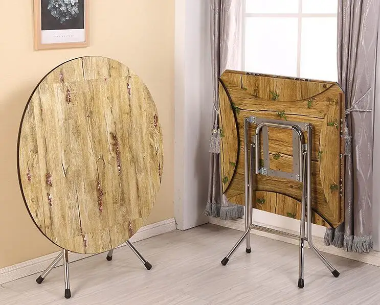 Simple folding round square dining table Household round table Small-sized square table Mahjong table Simple folding round square dining table Household round table Small-sized square table Mahjong table