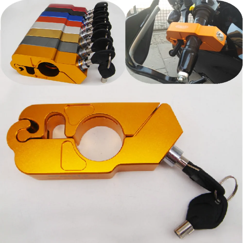 Motorcycle Handlebar Helmet Locks CNC Aluminum Motorbike Handle Theft