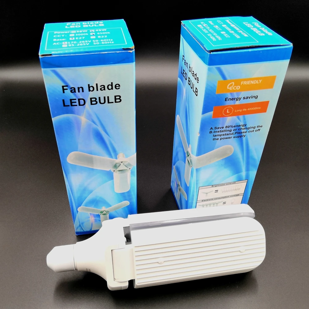 Супер яркий AC85 265V E27 45W LED деформируемый гараж свет 3200LM складной потолочный