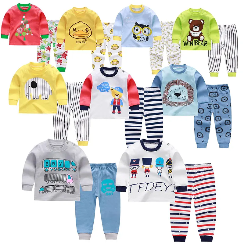 طفل الفتيان الملابس 2019 الربيع الخريف الكرتون الترفيه بأكمام طويلة تي شيرت + السراويل الوليد طفلة ملابس الاطفال Bebes الدعاوى