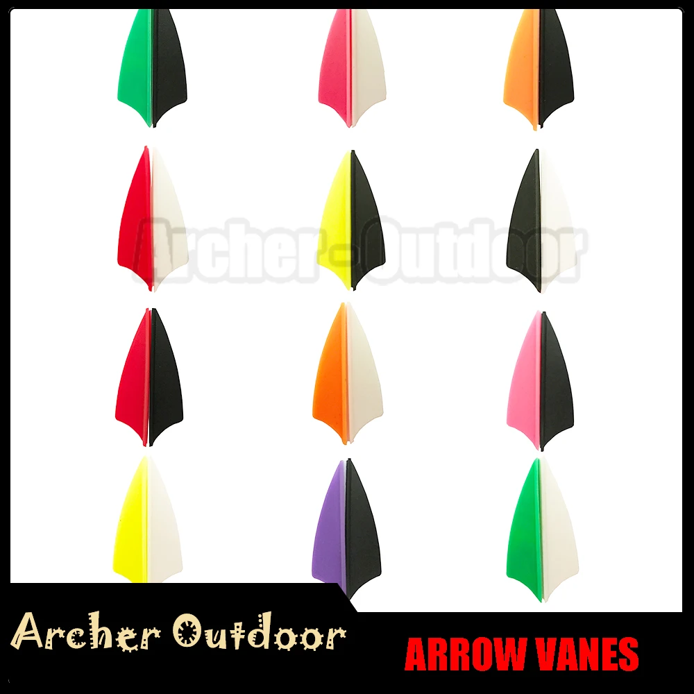 36Pcs 1.75 inch Arrow Vanes Plastic DIY Arrow Fletching Feather For