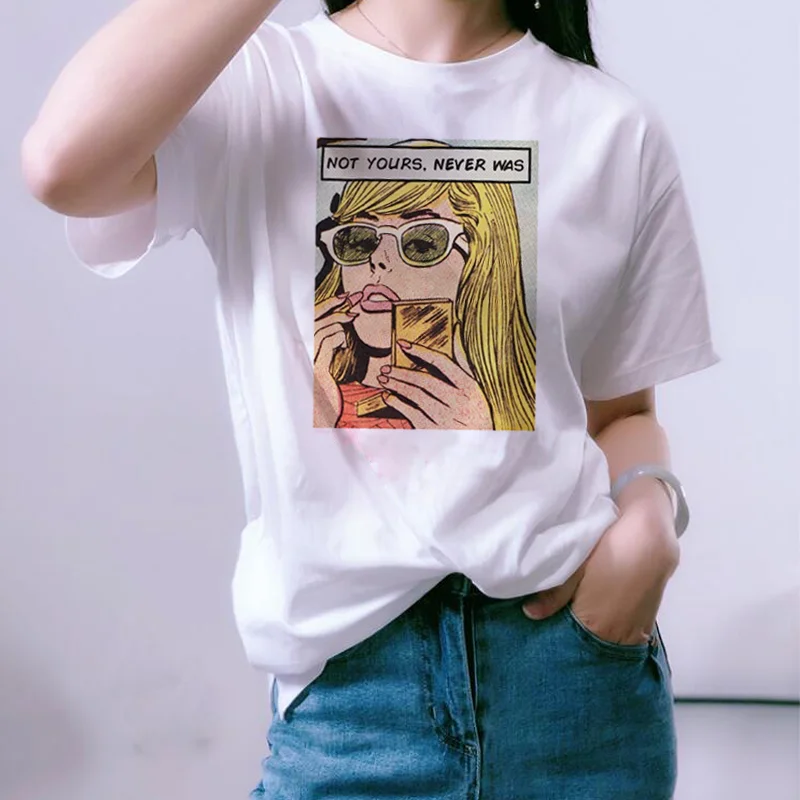 

NOT YOURS NEVER WAS Funny women t-shirt hip hop o-neck retro 80s cool Harajuku brand undershirt funny Tumblr T shirt Ladies