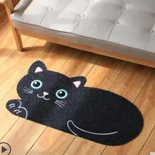 Коврик в форме кота, коврик для прихожей, гостиной, кухни, спальни, прикроватный коврик для домашних животных, водонепроницаемый Противоскользящий коврик