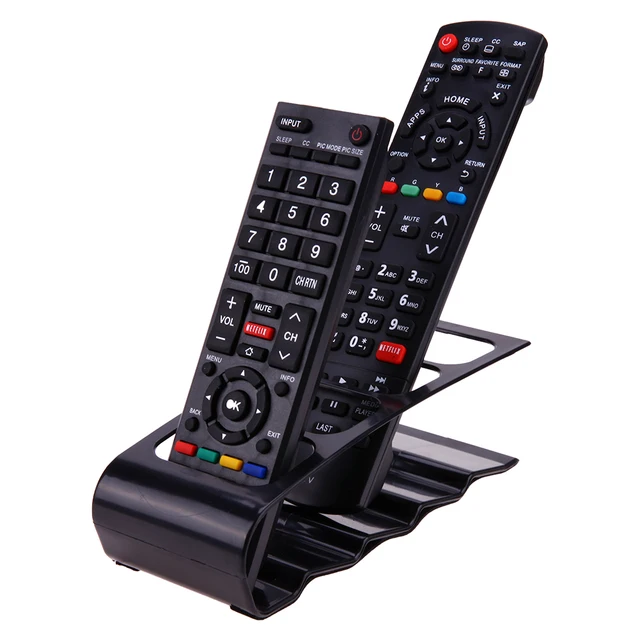 4 Cell TV DVD Remote Control Holder Desktop Phone Organizer Plastic