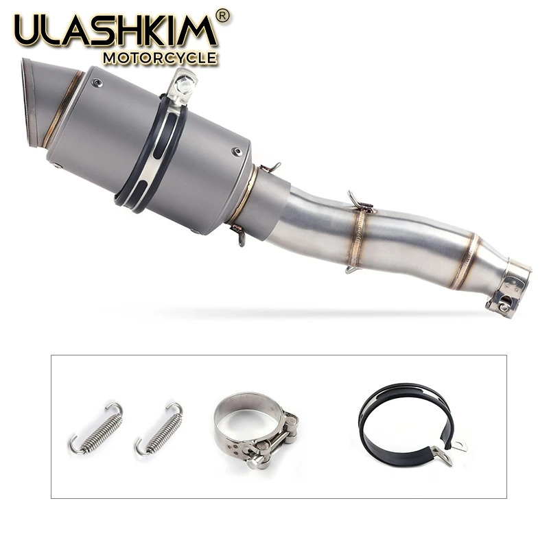 

Motorcycle Full Exhaust System Muffler Escape Slip On For YAMAHA XG250 XT250 Modified Contact Middle Pipe Adapter Connect