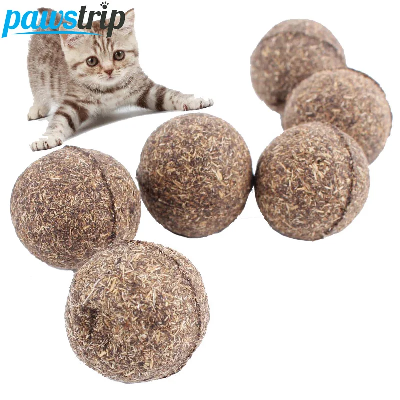 Image 2Pcs lot Pet Cat Toys Natural Catnip Healthy Funny Treats Ball For Cats Kitten