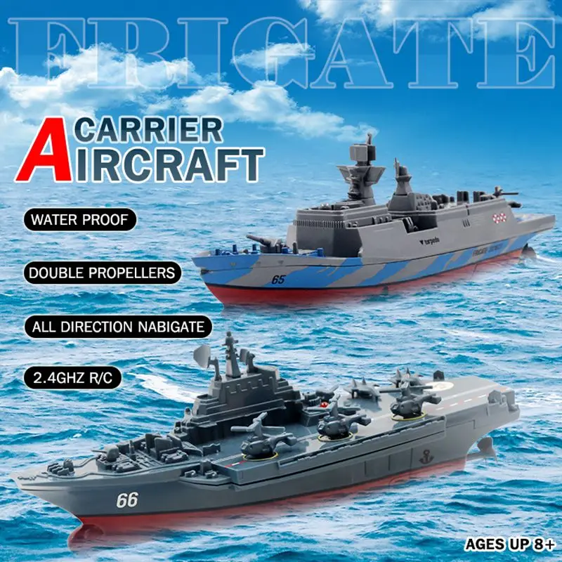 RC قارب 2.4 GHz التحكم عن بعد السفينة الطائرات سفينة حربية سفينة حربية كروزر عالية قارب سباق RC سباق لعبة