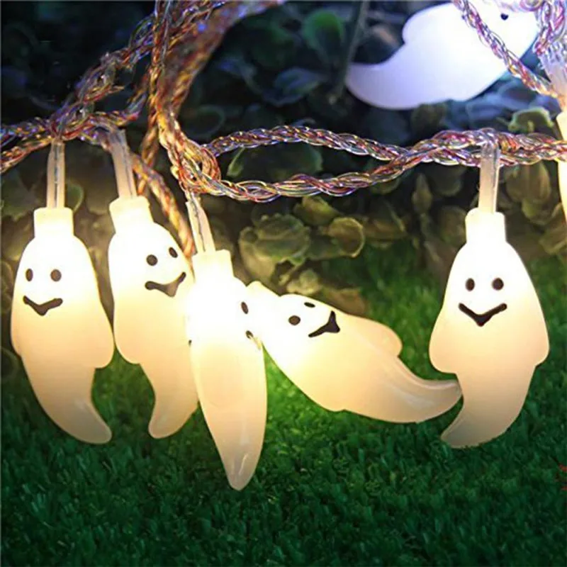 1,2 м 10LED Ghost гирлянды для Хэллоуина вечерние гирлянды для хэллоуина украшения для Хэллоуина окно дисплей M3