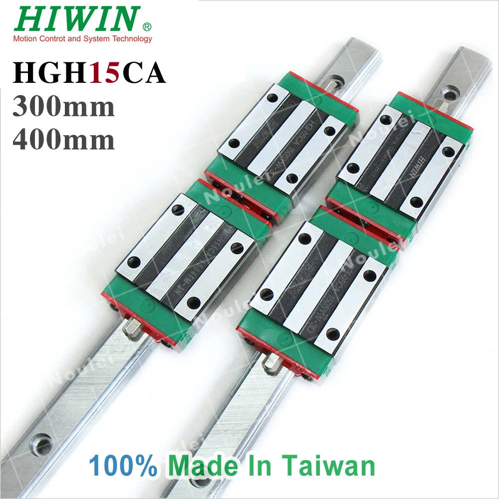 

CNC HGH15 HIWIN 15mm 2PCS Linear Guide Rails HGR15 and 4PCS HGH15CA Carriage Slide Block 300mm 350mm