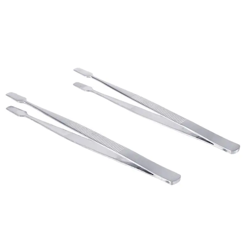 

WINOMO 2pcs Stamp Tweezers Philately Stamps Collector Tools (Silver)