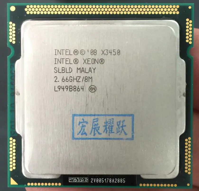 إنتل زيون PC المعالج X3450 رباعية النواة (8 M مخبأ ، 2.66 GHz)) LGA1156 CPU 100% العمل بشكل صحيح سطح المكتب المعالج