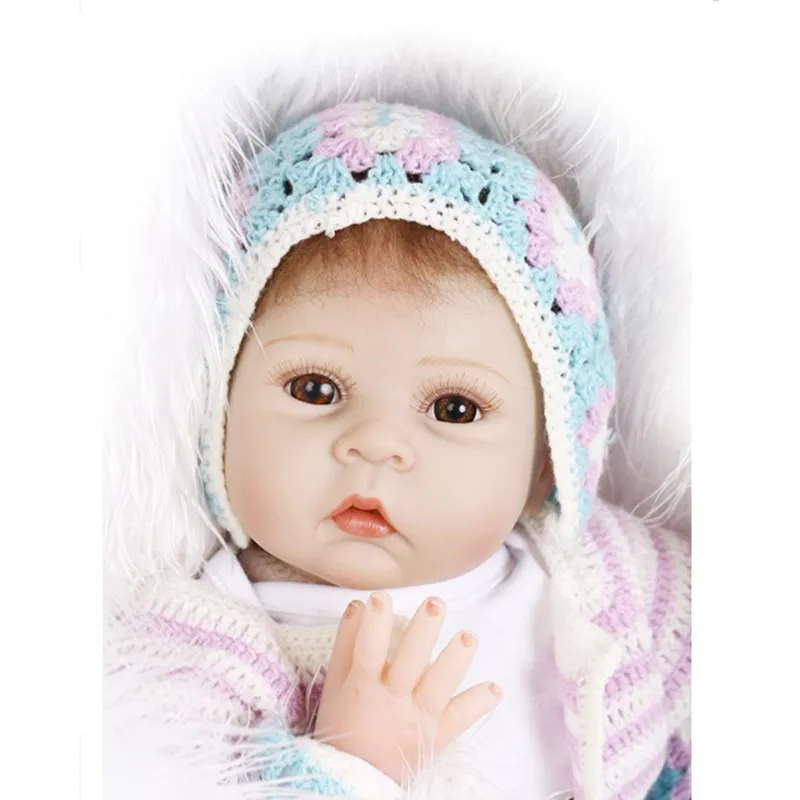 50 CM Silicone Reborn Dolls Newborn Doll Toys for Girl Gift,Lifelike Baby Reborn Doll Include Clothes and Hat