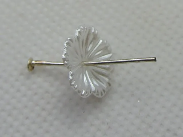 400 чистый белый акрил жемчуг цветок из бисера Кепки бисера 12 мм Вышивание Лук центр свадьба