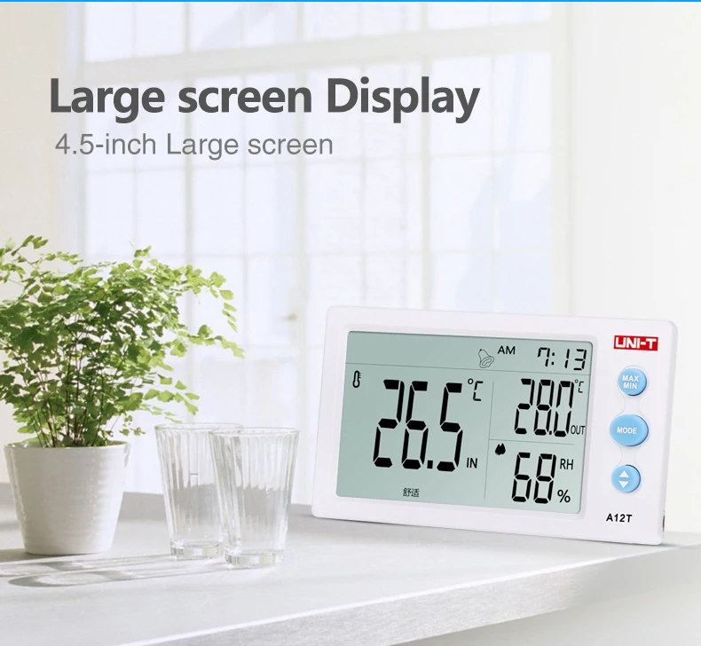 UNI-T A12T A13T цифровой ЖК-термометр гигрометр Измеритель температуры и влажности Будильник Погода в помещении наружный измерительный прибор