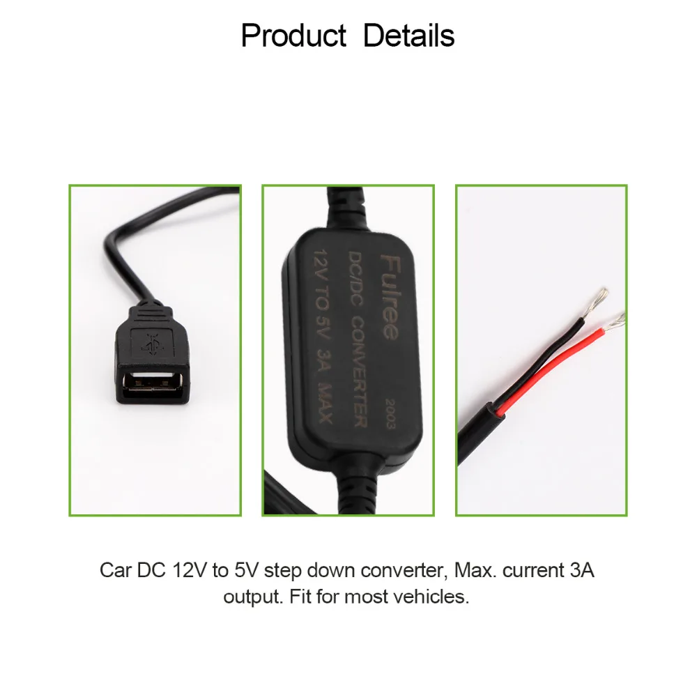 USB конвертер Onever 15 Вт от 12 В до 5 3 А понижающий модуль автомобильные аксессуары|car