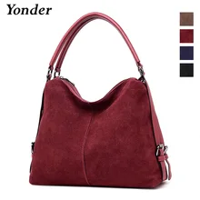 Yonder сумка на плечо женские кожаные сумки Женская сумка через плечо модная сумка Хобо замшевая кожаная сумка-мессенджер женская высокого качества