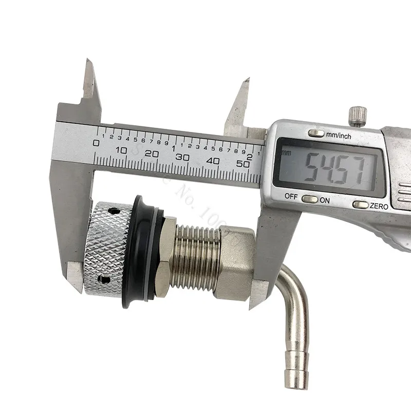 Beer Tap Faucet Shank With Nipple, Chrome Plate Brass Shank G58 for Adjustable Tap Draft Beer Dispenser Home brewing Assembly (10)