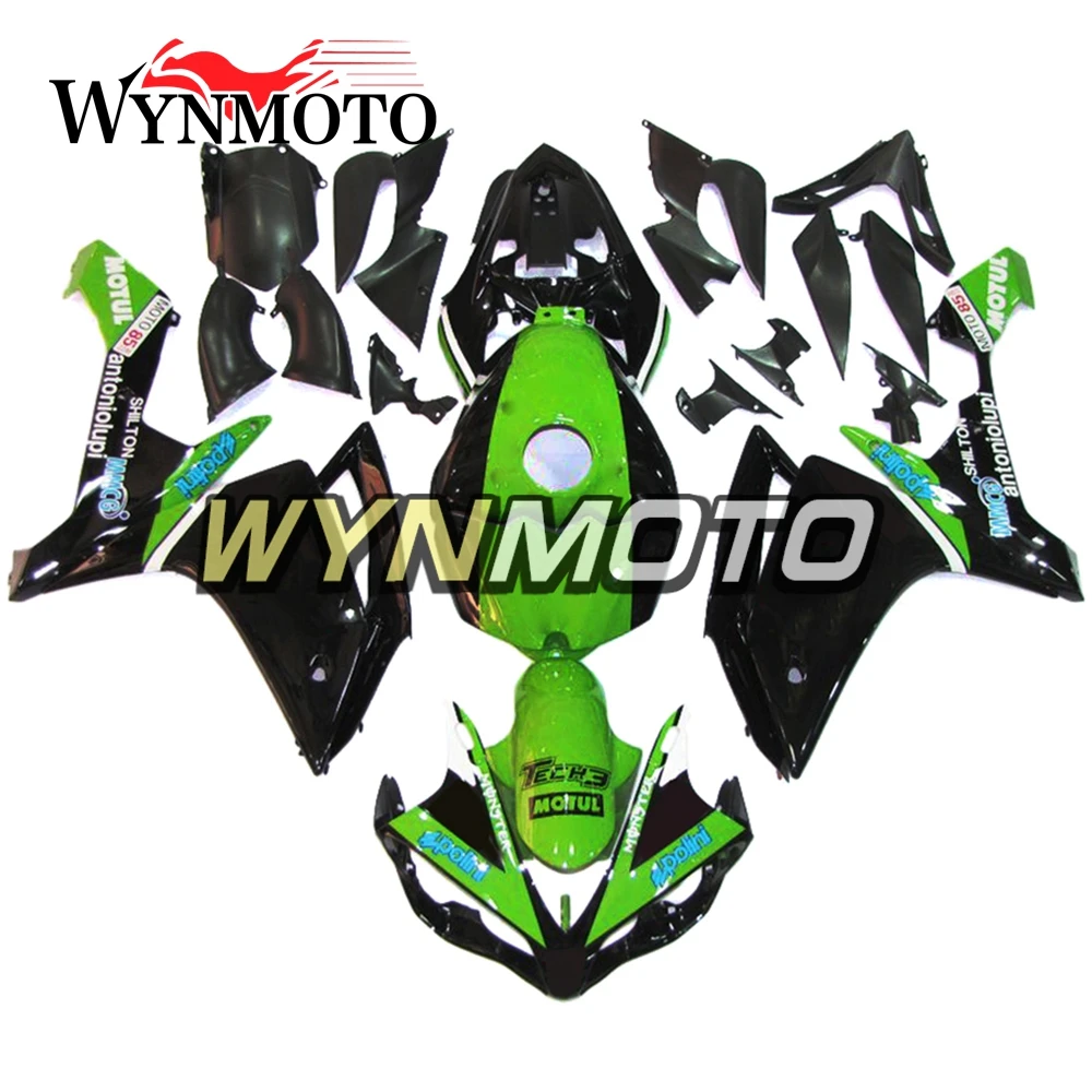 

ABS Injection Plastics Fairings For Yamaha YZF1000 R1 Year 2007 2008 07 08 Motorcycle Full Fairing Kit Carenes Black Green Cover