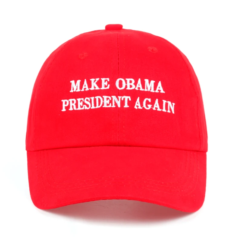 Бейсболка с вышитыми буквами MAKE OBAMA GREAT AGAIN хлопковая бейсболка унисекс модная
