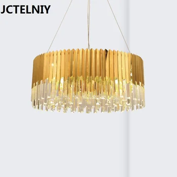 

Brief crystal stick pendant light new classic lamp bar counter Size can be customized