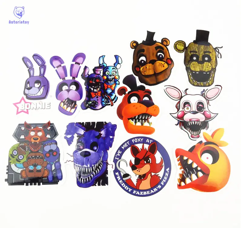 11Pcs Five Nights at Freddy Stickers Decal waterproof graffiti Doodle sticker skateboard decal font b toy