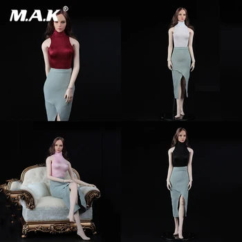 

1:6 Scale Female Clothes Korean Fashion Style Women's Wrap Skirt Tight Dress Suit Trend Design Clothes for Female Action Figure