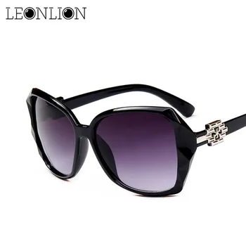 

LeonLion 2019 Fashion Big Frame Sunglasses Women Brand Designer Gradient Lens Driving Sun glasses Black Red White Leopard Tea