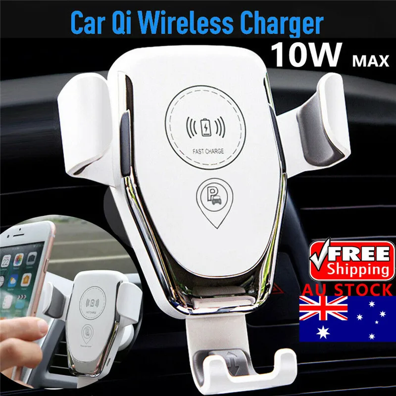 10W Wireless Fast Charger Car Holder Gravity Mount For iPhone X Xs Max S9+ Note 9