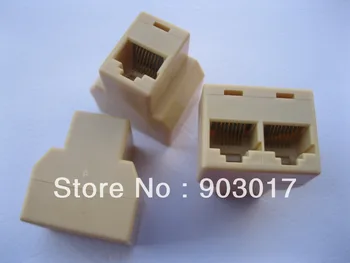 

100 pcs RJ45 Splitter Lan Ethernet Network Coupler Connector Plug CAT5 3 Ports