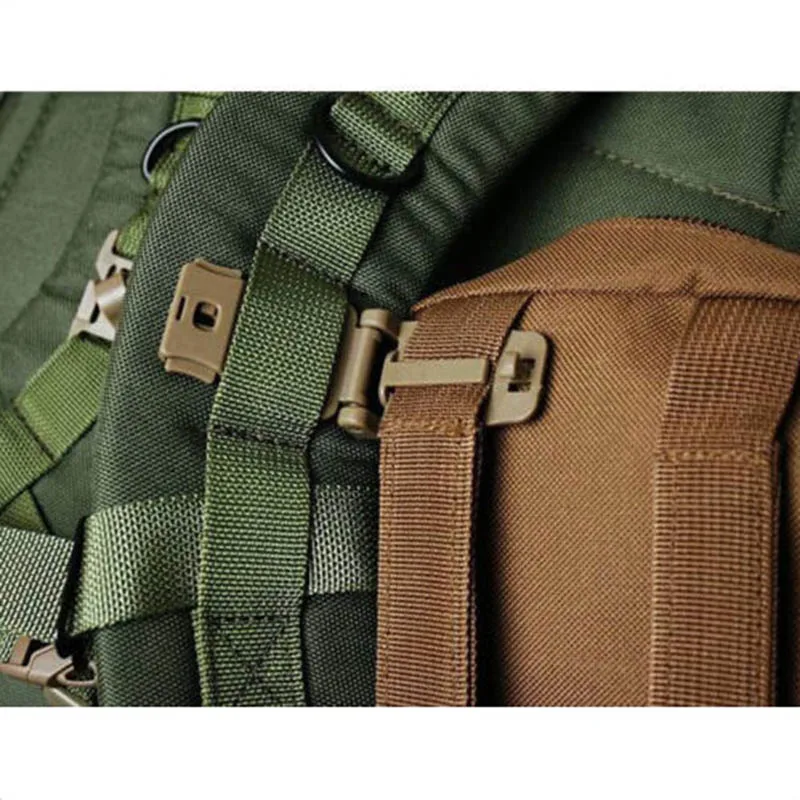 

26mm Black/Khaki EDC Practical Outdoor Molle Strap Buckle Backpack Bag Webbing Connecting Buckle Clip Tool Accessories