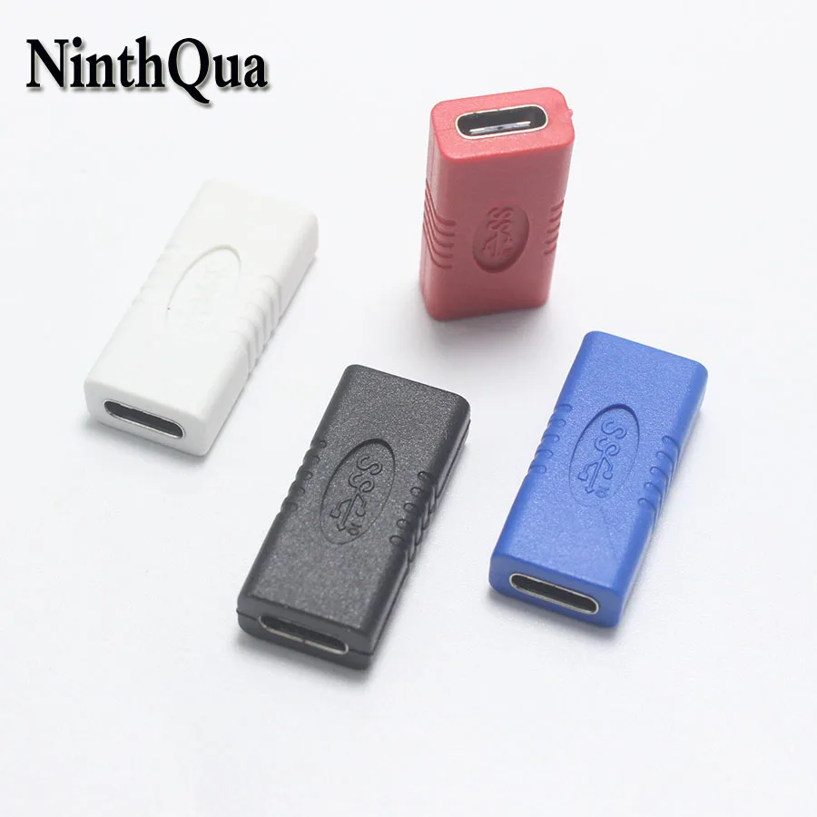 

1pcs USB 3.1 Type_C Female to Female Black adapter USB-C to USB-C Charging Data Audio Video F/F Extension Cord Plug Connector