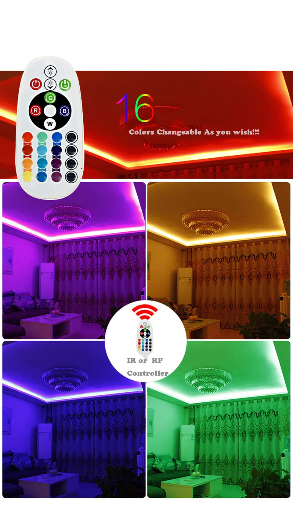 Conduzida com ir Ip65 à Prova 25 35 50 Tira rf Ddimmable Água ou Bluetooth Controle Remoto Ac220v Pode Ser Escurecido Conduzida Luz gd 13 m 15 20 12 ir rf ip65 à prova ddimmable água