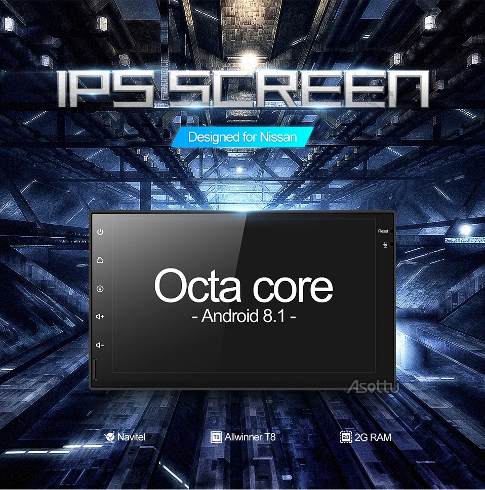 Flash Deal Asottu CWD7060 2G android 8.1 car dvd gps navigation radio video player stereo universal 2 din radio car multimedia player gps 1