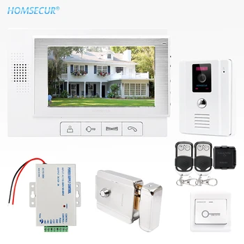 

HOMSECUR 7" Wired Video&Audio Smart Doorbell Door Intercom Electric Lock+Keys Included TC011-W+TM702-W