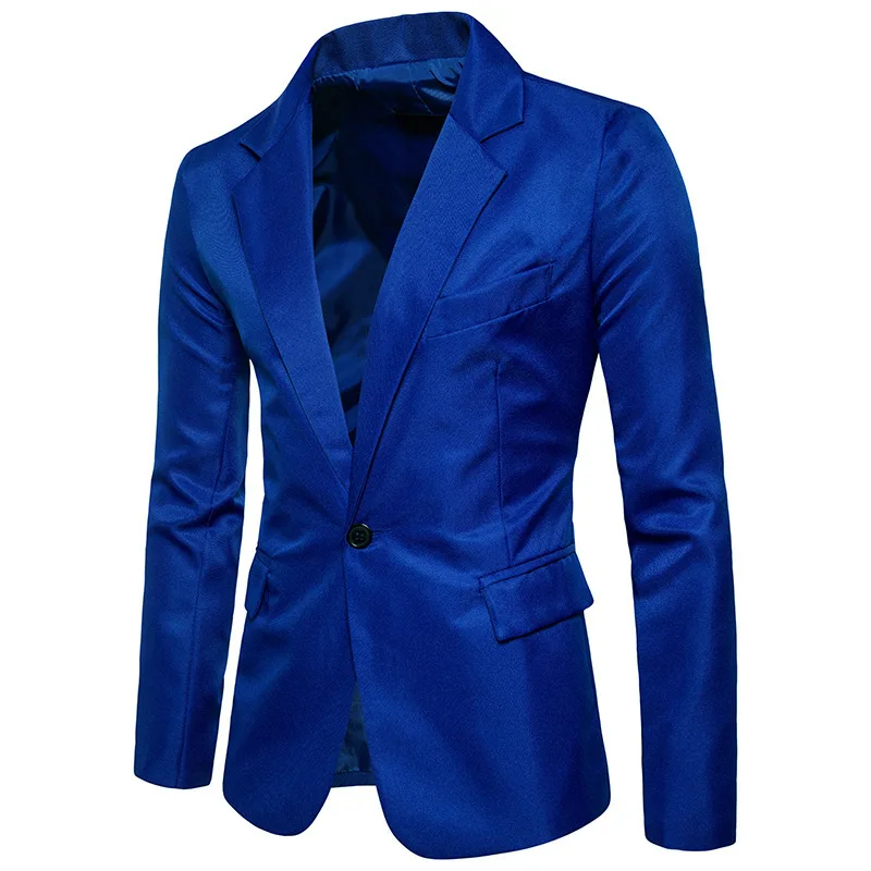 Solid Mens Blazers Casual New Men Fitted Blazer Casual Office Suit ...