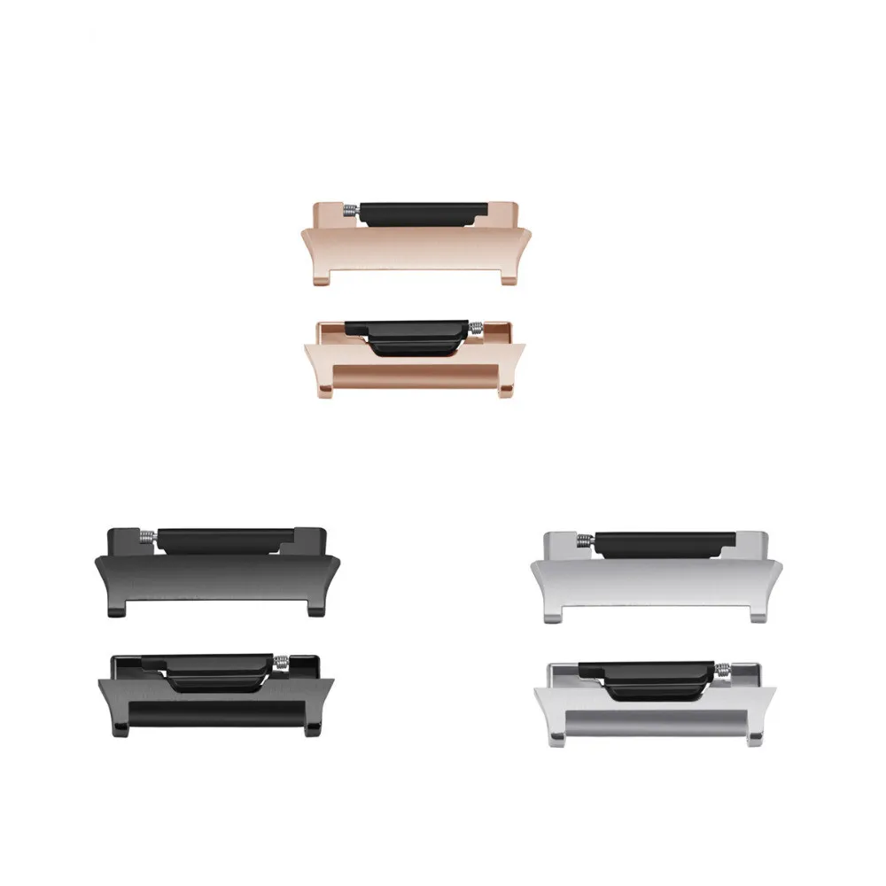 

A pair Stainless Steel watch strap connector for fitbit ionic metal Adapter Connectors Joint For Fitbit Watch Band Bracelet