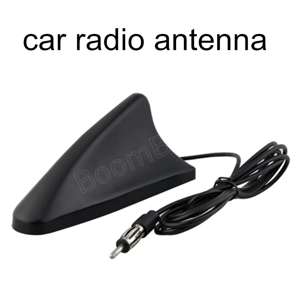 Buy FM function Black ABS Shark Fin Shape Car Radio Wireless Antenna Aerial
