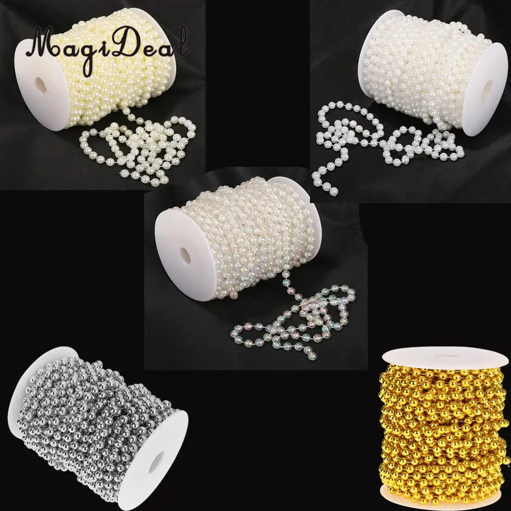 8mm Artificial Pearls Strands String Garland Spool Beads Wedding