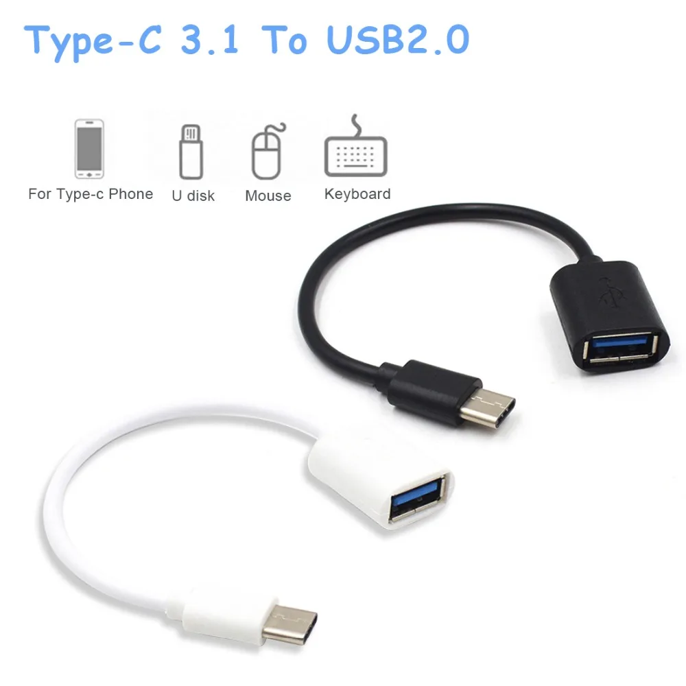 USB 3,1 к USB 2,0 адаптер типа OTG C кабель для передачи данных разъем для Macbook для Letv Max для huawei zte Xiaomi 4C USB C кабель