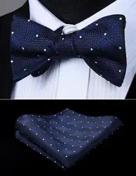 Галстук-бабочка платок Набор Для мужчин тканые синий проверить и плед Самостоятельная галстук-бабочку платок Бабочка Набор # BC719VS
