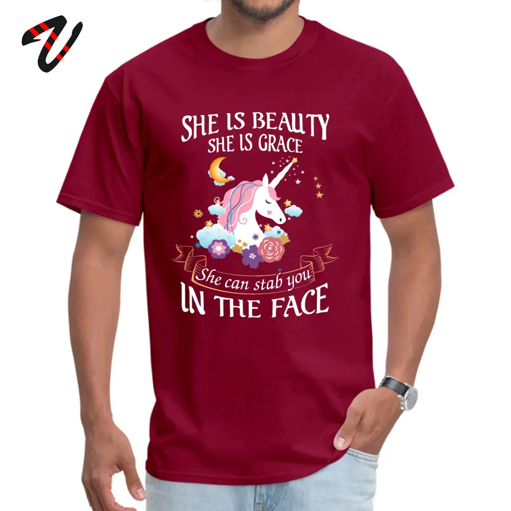 Funny Unicorn Shirt Casual Summer/Fall Pure Cotton O Neck Men Tees Fashionable Tops Shirt Hip Hop Short Sleeve T Shirt Funny Unicorn Shirt16020 maroon