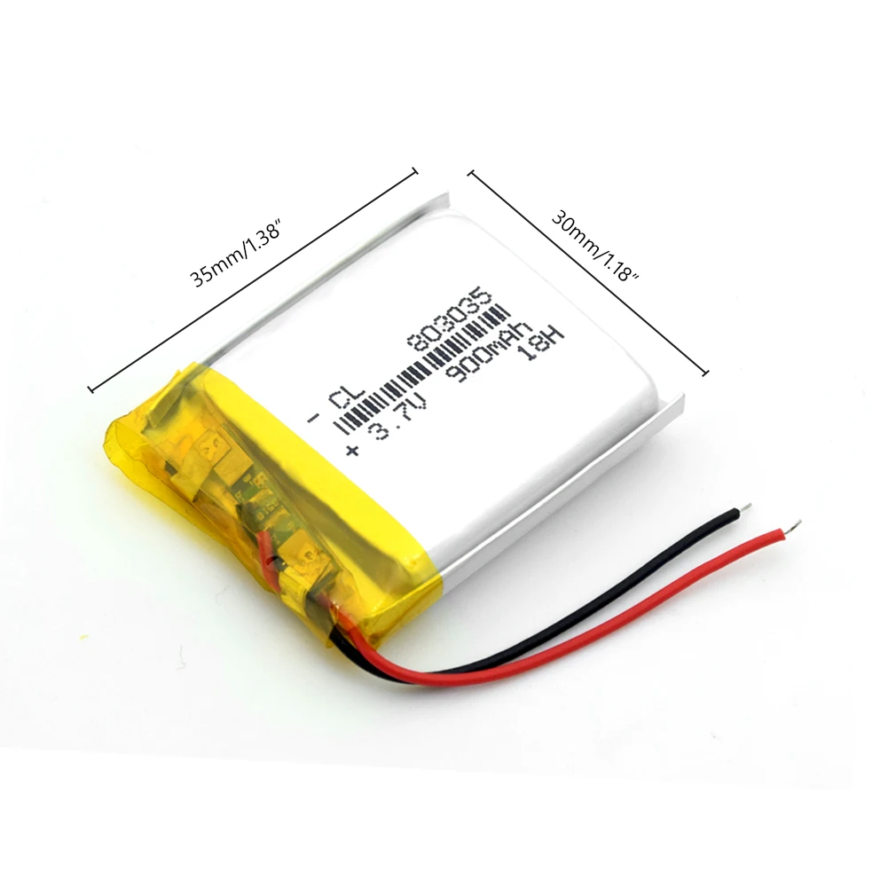 Полимерный литий-ионный аккумулятор Lipo cells 3,7 V 900mAh 803035 литий-ионный аккумулятор для часов MP3 MP4 игрушечный светодиодный светильник