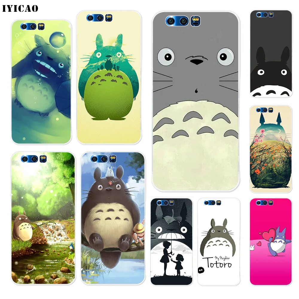 

IYICAO cute Tonari no Totoro Soft Silicone Case for Huawei Y9 Y7 Y6 Prime 2018 Honor 8C 8X 8 9 10 Lite 7X 7C 6A 7A Pro Cover