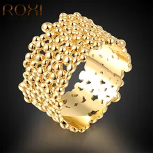 ROXI Top Bagues Femme Gold Farbe Ringe Für Frauen Geschenk Neue Mode Schmuck Frauen Mädchen der Hochzeit Ringe Geschenk Körper bijoux
