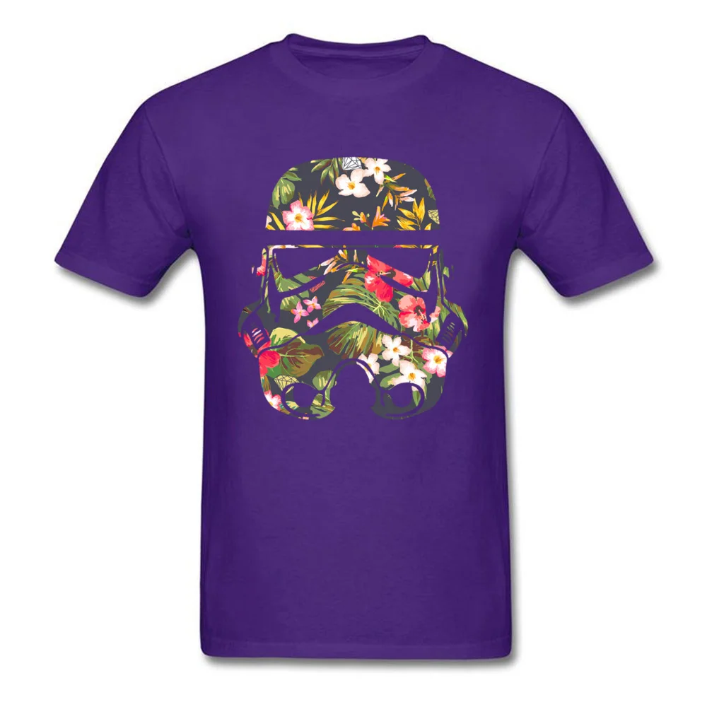 Lasting Шарм Новое поступление тропический штурмовика SportsT рубашка Для мужчин Звездные войны футболка спортивная футболка с круглым вырезом Дизайн цветок - Цвет: Purple