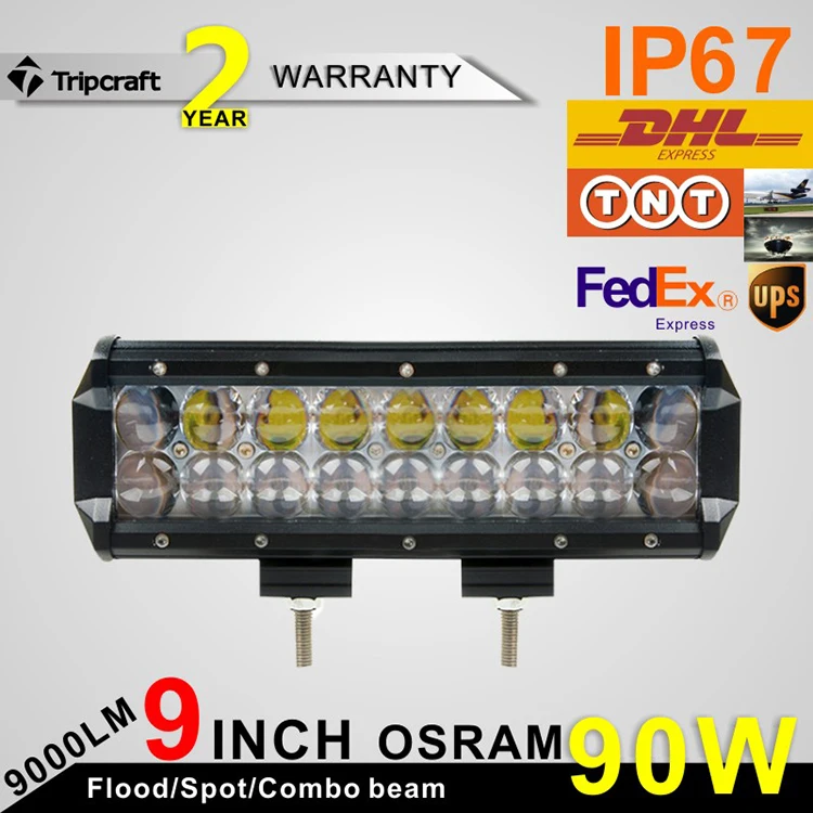 ФОТО 90W LED LIGHT BAR AUTO SPOT FLOOD BEAM WITH 4D CRE E CHIPS FOR  OFF ROAD  DRIVING 4x4 TRUCK SUV WITH OSA RMS CHIPS